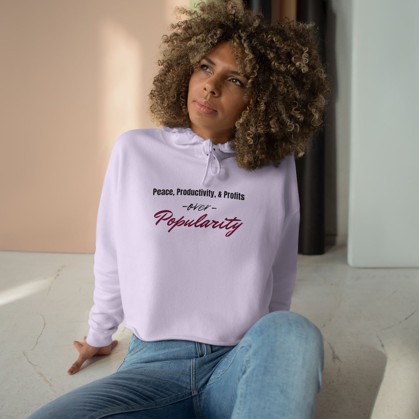 Peace, Productivity, & Profits - Crop Hoodie