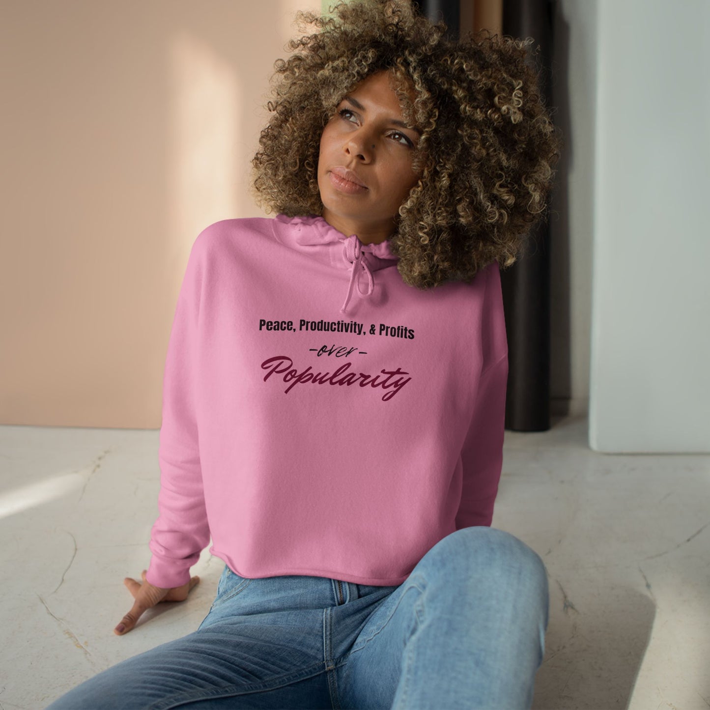 Peace, Productivity, & Profits - Crop Hoodie
