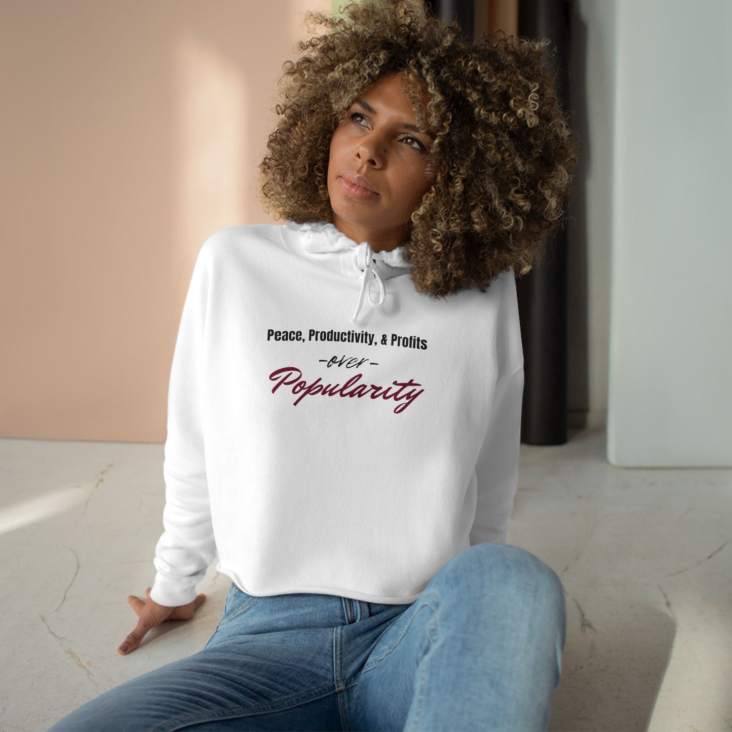 Peace, Productivity, & Profits - Crop Hoodie