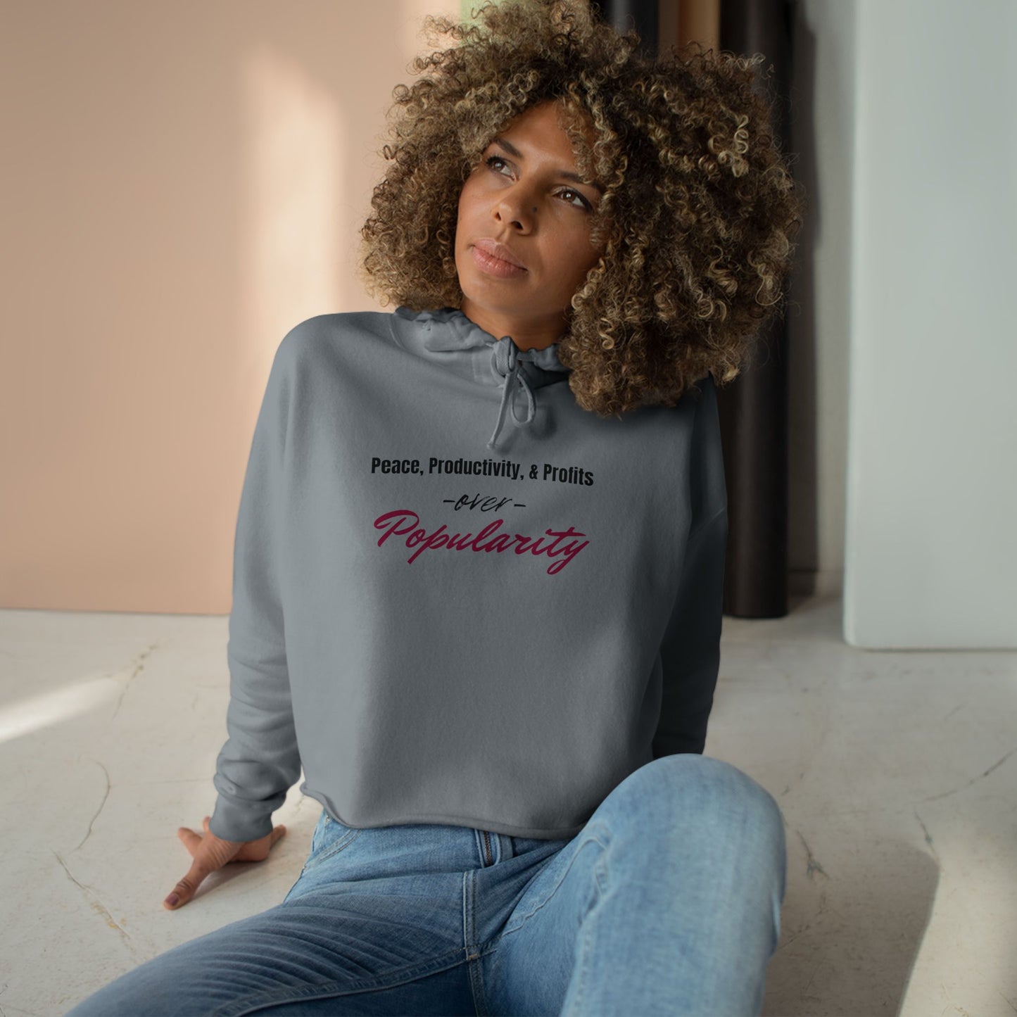 Peace, Productivity, & Profits - Crop Hoodie