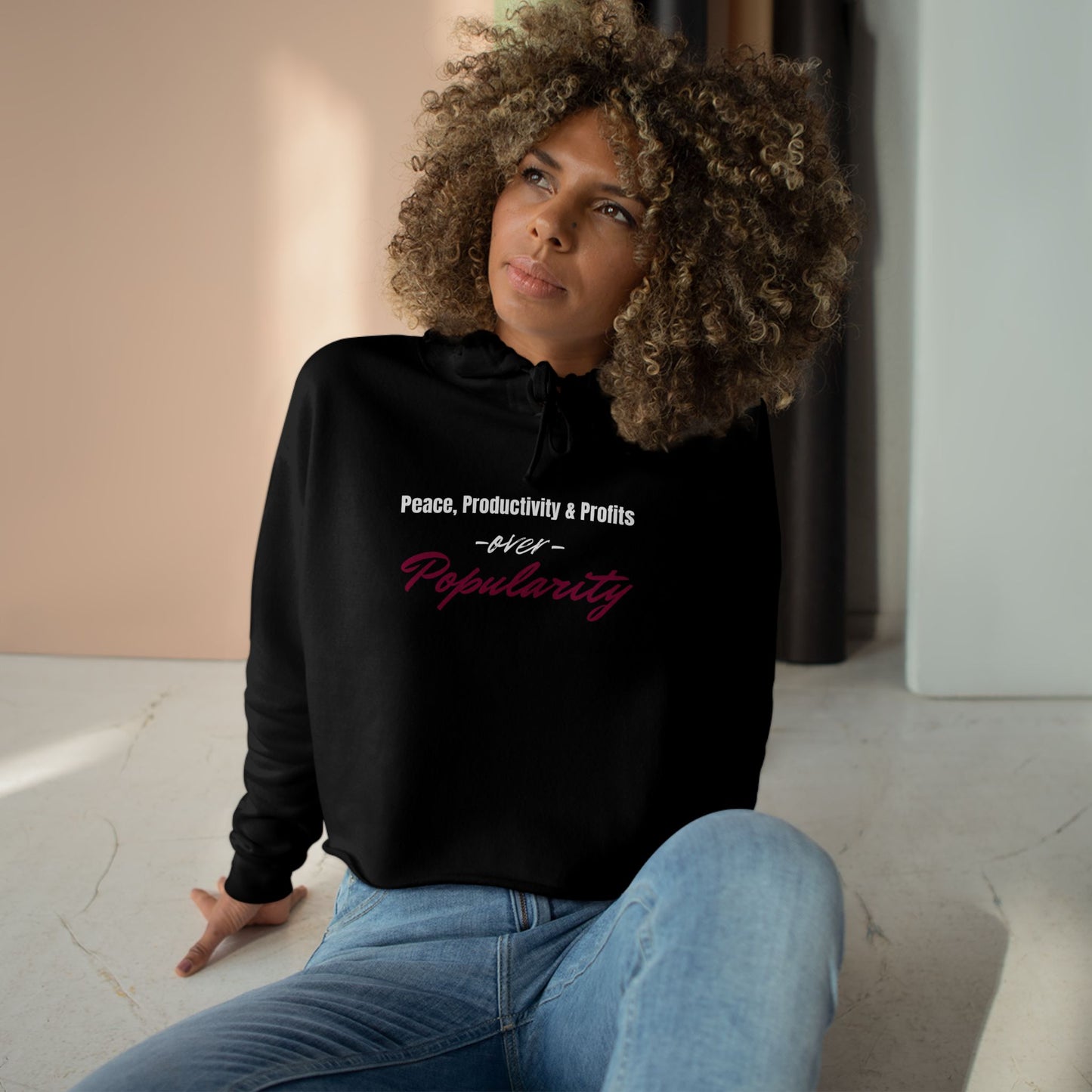 Peace, Productivity, & Profits - Crop Hoodie