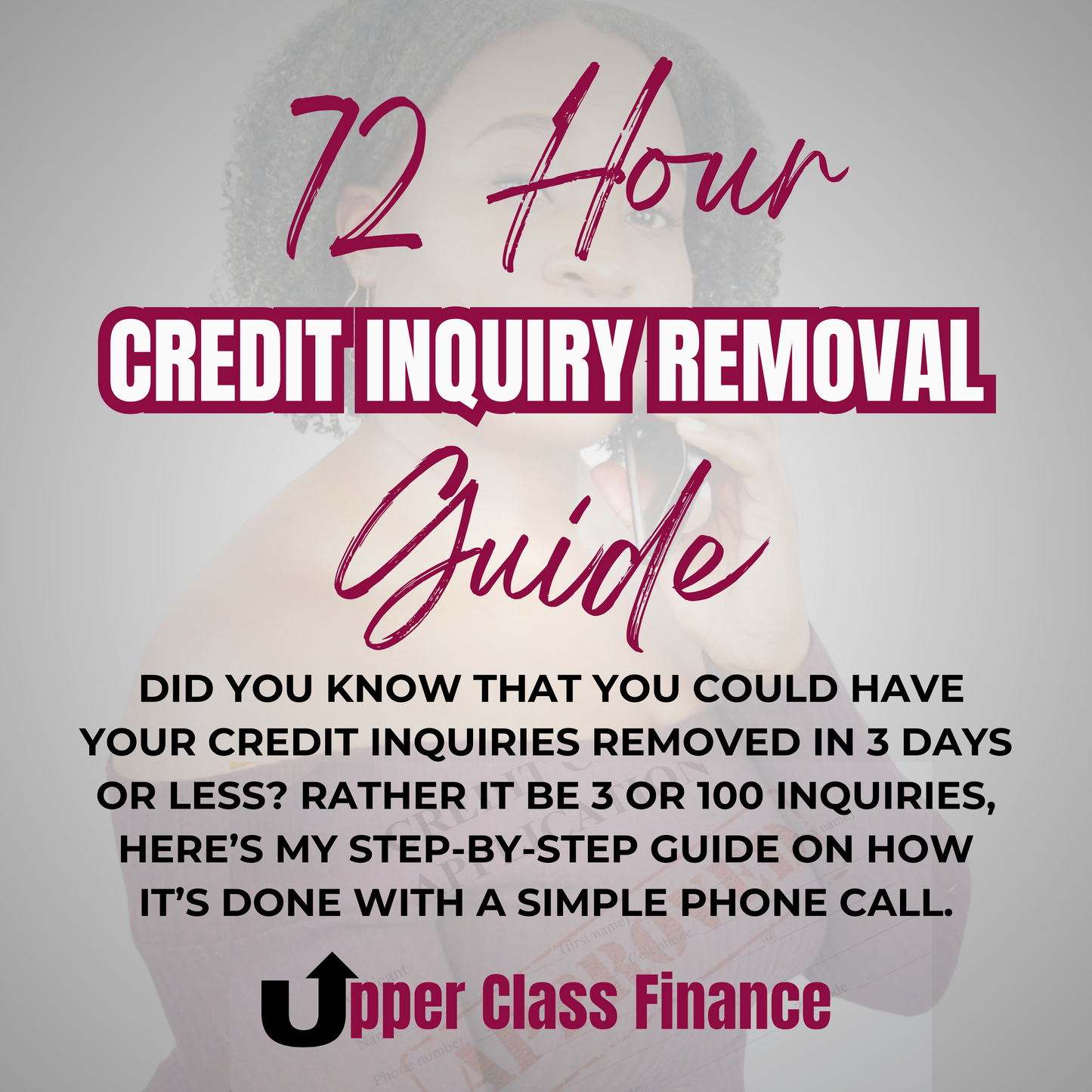 72-Hour Credit Inquiry Removal Guide (Instant eBook Download)