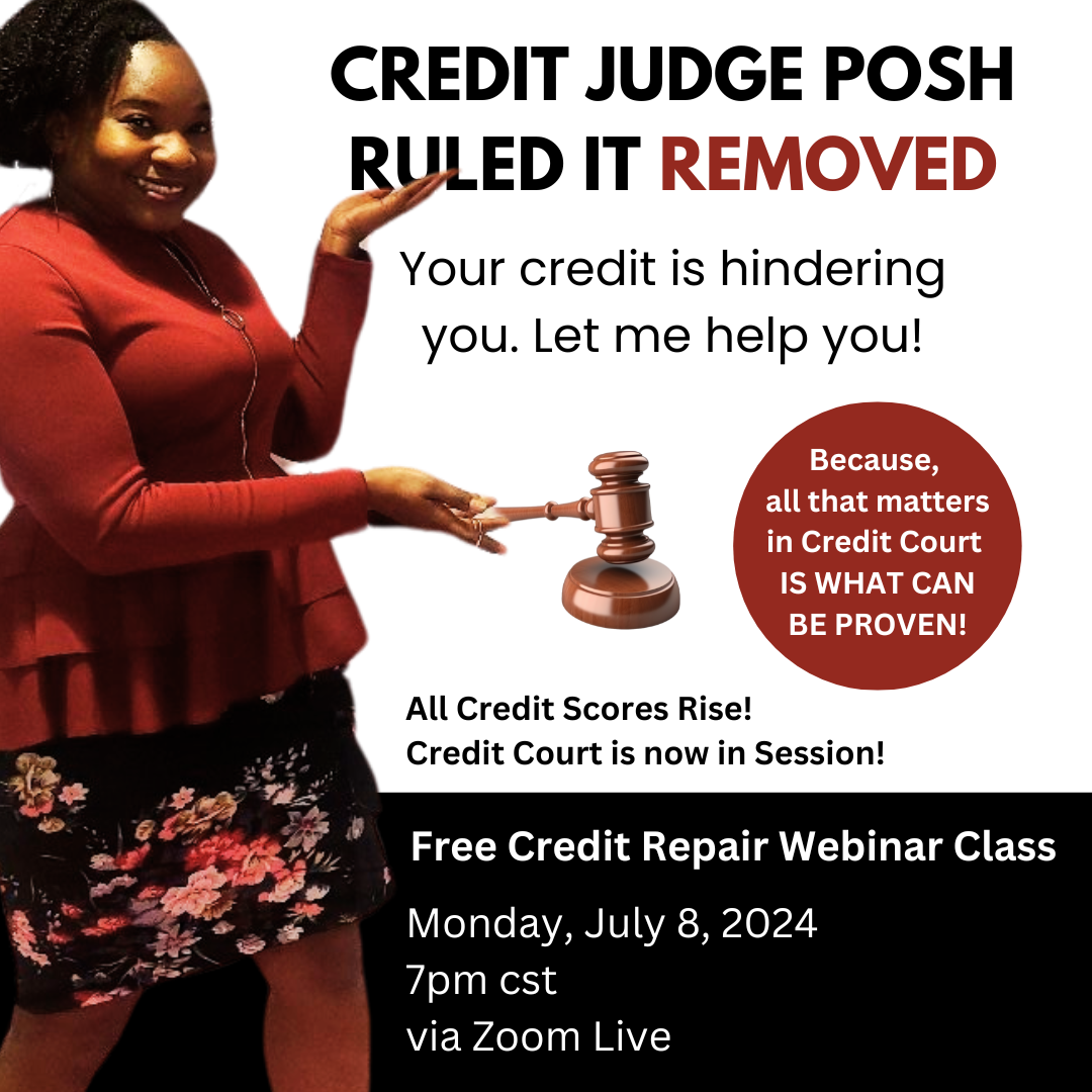 Credit Court is now in Session!! Registration is Closed