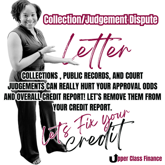 Collection/Judgement/Public Record/Unverified Debt Dispute Letter